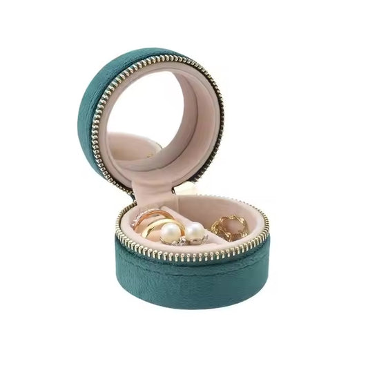 Chic  - Velvet Jewellery Organiser with Mirror - Green