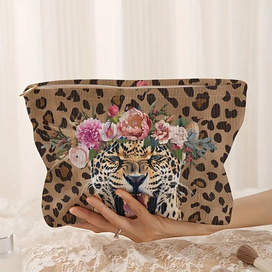 Luxe - Floral Panther Design Toiletry Bag