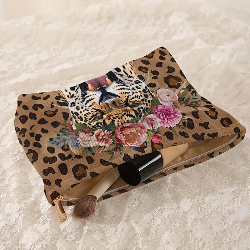 Luxe - Floral Panther Design Toiletry Bag