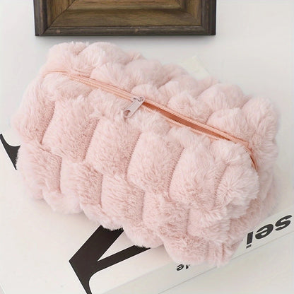 Luxe 2 - Gorgeous Pink Plush Cosmetic Bag