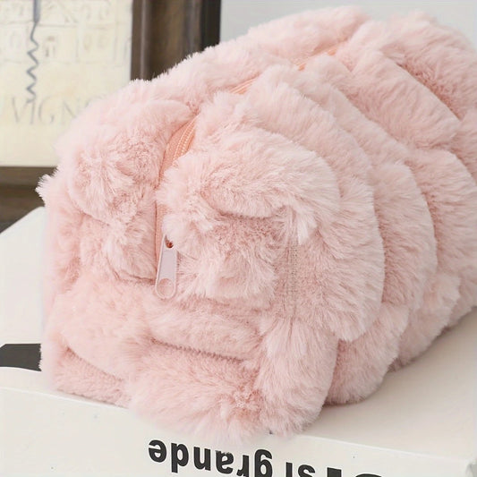 Luxe 2 - Gorgeous Pink Plush Cosmetic Bag