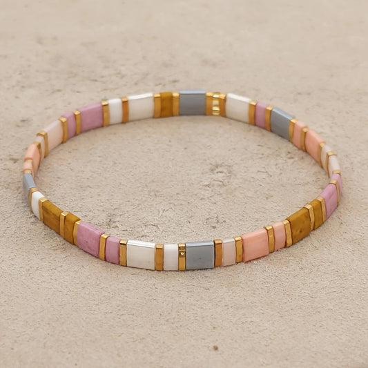 Zoe 3 - Tila Multi-Coloured Beaded Bracelet on Elastic
